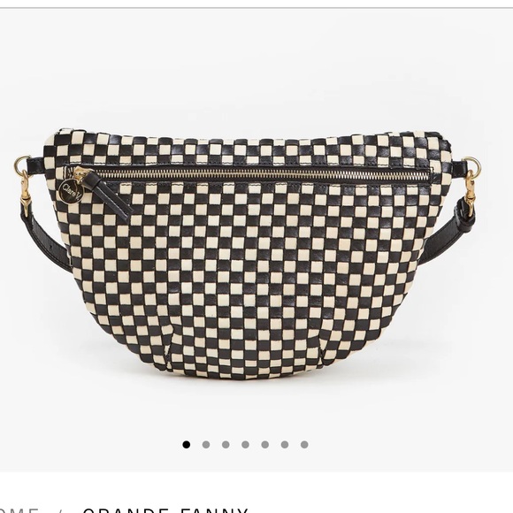 Clare V Checkered Black and Tan Crossbody Bag - Picture 2 of 11